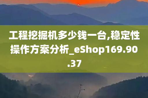 工程挖掘机多少钱一台,稳定性操作方案分析_eShop169.90.37