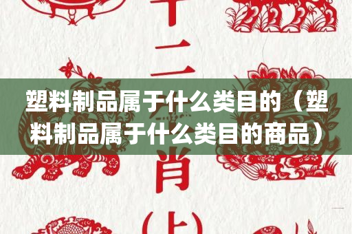 塑料制品属于什么类目的（塑料制品属于什么类目的商品）