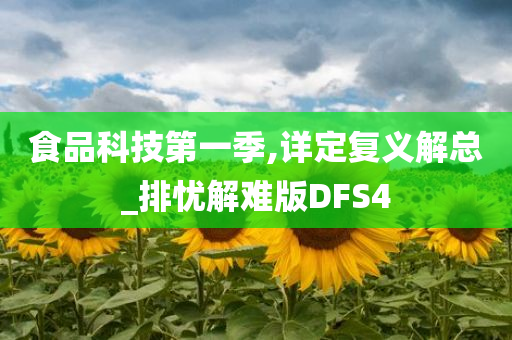 食品科技第一季,详定复义解总_排忧解难版DFS4