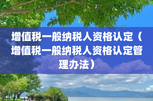 增值税一般纳税人资格认定（增值税一般纳税人资格认定管理办法）