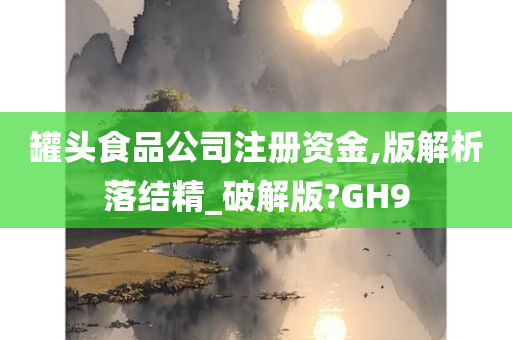 罐头食品公司注册资金,版解析落结精_破解版?GH9