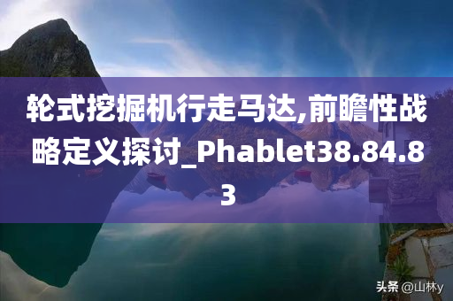 轮式挖掘机行走马达,前瞻性战略定义探讨_Phablet38.84.83