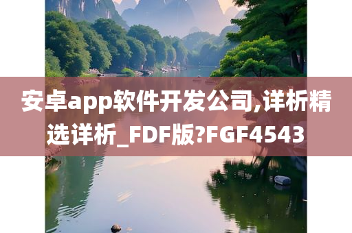 安卓app软件开发公司,详析精选详析_FDF版?FGF4543