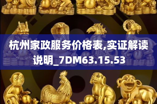 杭州家政服务价格表,实证解读说明_7DM63.15.53