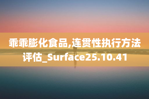 乖乖膨化食品,连贯性执行方法评估_Surface25.10.41